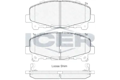 ICER 181894. Колодки тормозные передние Honda Accord IX/Accord VIII 08>15