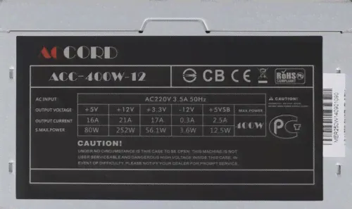 Блок питания 400W Accord ACC-400-12-1