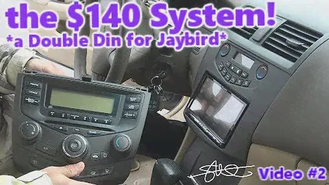A Double Din for Jaybird! The $140 Sound System! '04 Honda Accord (video 2)