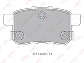 LYNX BD3431. Колодки тормозные задние Honda Accord IX/Accord VIII 08>15