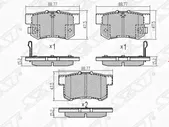 Колодки тормозные задние SAT Honda Accord 7 седан CL дорестайлинг (2002-2005)