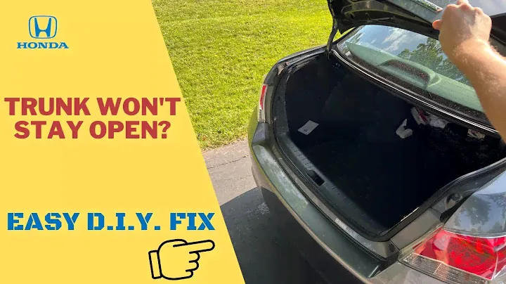 How to Fix a Trunk That Won't Stay Open - Honda Accord