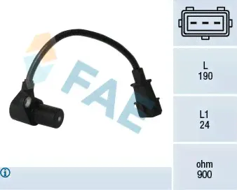 Датчик положения коленвала FAE для Honda Accord VI 1999-2002. Артикул 79046