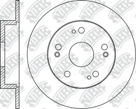 Тормозной диск NiBK задний для Honda Accord IX 2014-2024. Артикул RN1425