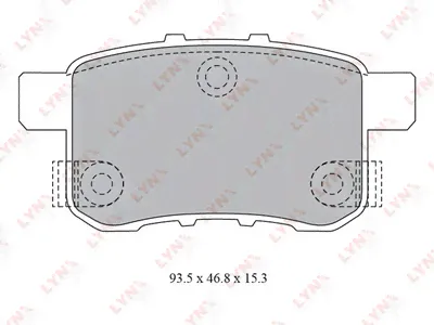LYNX BD3431. Колодки тормозные задние Honda Accord IX/Accord VIII 08>15-0